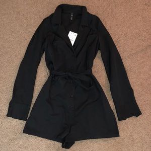 Shirt-style jumpsuit